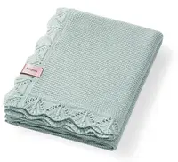 Pătură tricotată pentru bebeluși din bambus BabyOno - 75 x 100 cm, mentă