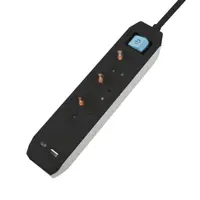 PRELUNGITOR SPACER, Schuko x 3, conectare prin Schuko (T),Type-C x1, USB x 1, 3.1A, cablu 1.8m, 16 A, max. 3500W, protectie copi
