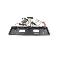 Suport numar auto cu camera video si 2 senzori parcare 12V cu afisearea distantei pe ecranul camerei Cod: JCS-041-2-22