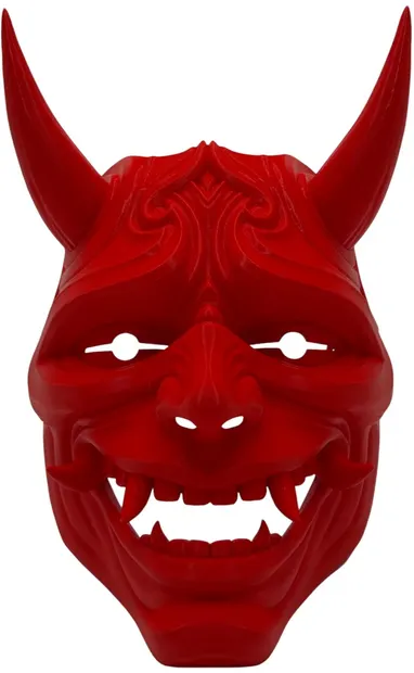 Print 3D 3D Morph Lab - Oni half, mască de față, roșie