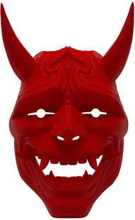 Print 3D 3D Morph Lab - Oni half, mască de față, roșie