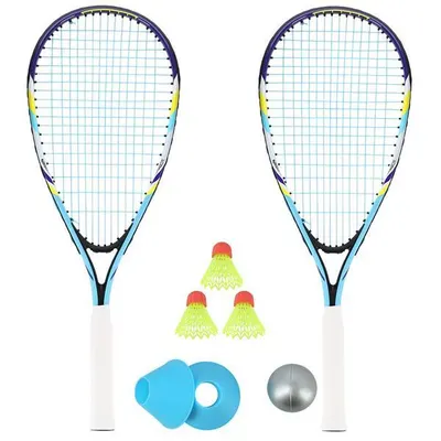 Set Crossminton 2 Rachete + Volane + Markere + Minge + Husă Nils