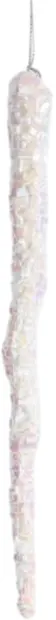 Decorare Eurolamp - Stalactită acrilică, 23 cm, perlă albă