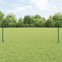 vidaXL Gard hexagonal cu stâlp 10 x 0,6 m Oțel cu strat de PVC Verde