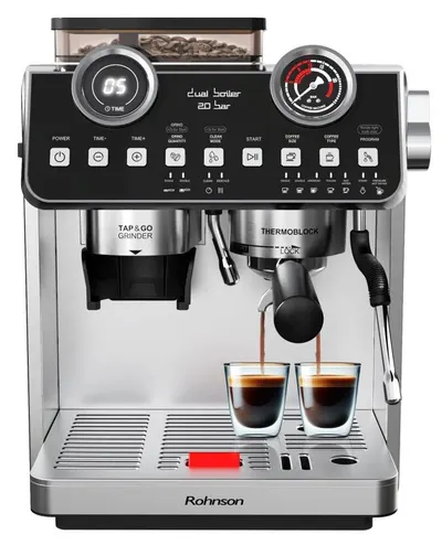 Aparat de cafea Rohnson - R-98200, 20 bar, 2.5 l, argintiu