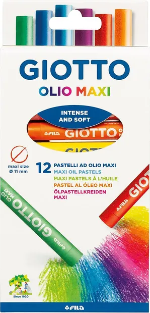 Pasteluri uleioase Giotto - Olio Maxi, 12 culori