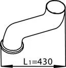 Racord evacuare (lungime:430mm) EURO 5 potrivit VOLVO FH, FM D13A360-D9B380 09.05