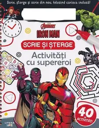 Marvel. Avengers. Iron Man. Scrie și șterge. Activități cu supereroi - Paperback - ***