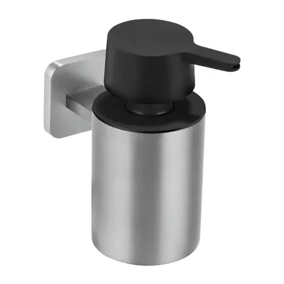 Dozator de săpun lichid argintiu mat autoadeziv cu Turbo-Loc din oțel inoxidabil Porto – Wenko