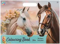Carte de colorat Moxy - Cai, cu stickere