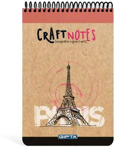 Carnet A5 Gipta Craft Notes - Cu spirala, 100 pagini, sortiment