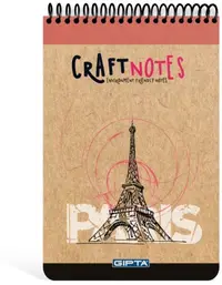 Carnet A5 Gipta Craft Notes - Cu spirala, 100 pagini, sortiment