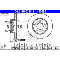 Disc frana ATE 24.0110-0285.1