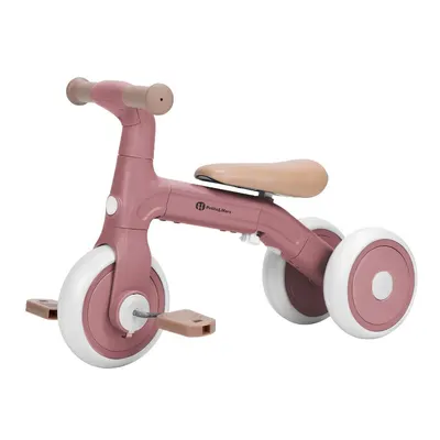 Bicicletatricicleta pentru copii PetiteMars Bingo Roz 3 in 1, multifunctionala, cu pedale detasabile, ghidon directionabil, sa reglabila pe inaltime, 2.3 kg, greutate admisa 25 kg, 12-36 luni