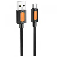 Cablu Date si Incarcare USB-A - microUSB Borofone BX114 Silicone, 18W, 1m, Negru