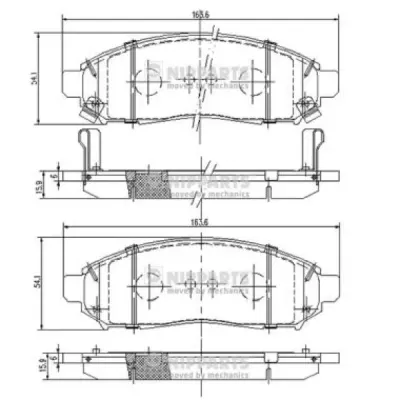 Set placute frana, frana disc NIPPARTS J3601095