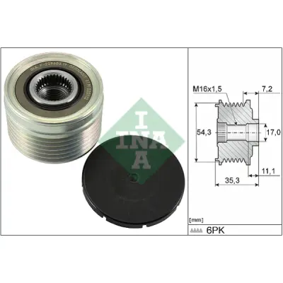 Sistem roata libera, generator INA 535 0039 10