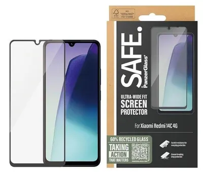 Protector de sticlă SAFE - Ultra Wide Fit, Redmi 14C, transparent
