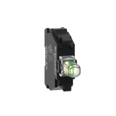 Bloc Luminos Alb pentru Capac Ø 22, Led Integral 24 V, Borne Clema-surub