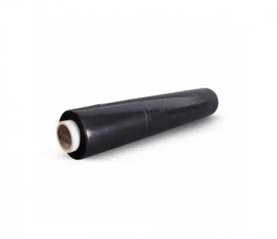 Folie stretch manuala neagra, 23 microni, greutate 1.3 kilograme net, neagra
