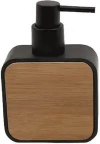 Dozator de săpun lichid Inter Ceramic - Ninel, negru/bambus