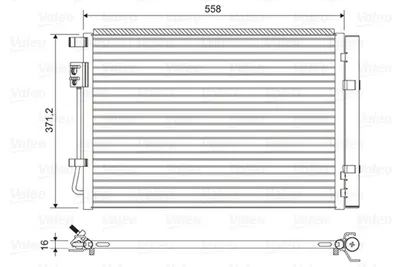 Condensator A C (cu uscator) potrivit HYUNDAI I20 ACTIVE, I20 II 1.2 1.4 11.14