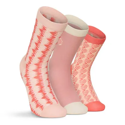 Șosete din bumbac, pachet de 3 Monogram Pink Roz