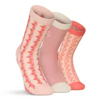 Șosete din bumbac, pachet de 3 Monogram Pink Roz