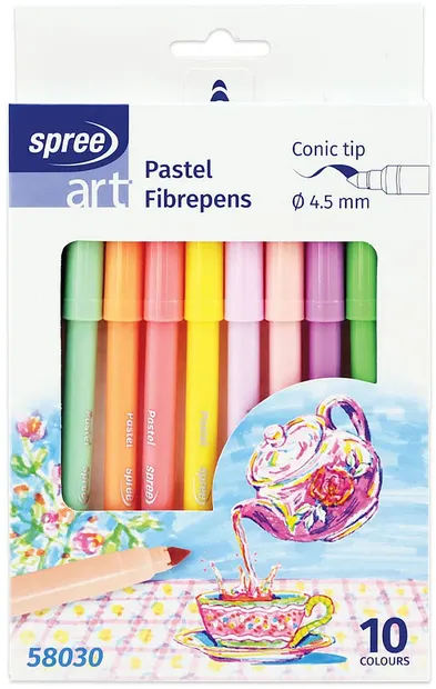Carioci Spree Art - Pastel, 10 culori