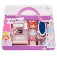 Set de joaca cu papusa si accesorii, Sunman, Living room