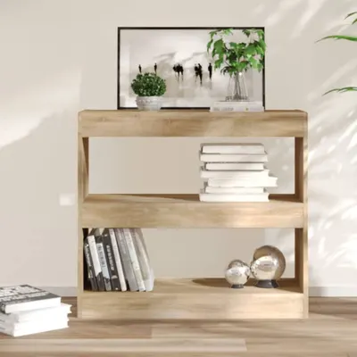 vidaXL Bibliotecă/Separator cameră, stejar sonoma, 80x30x72 cm