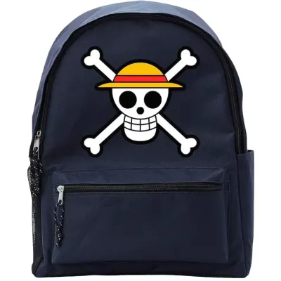 Ghiozdan One Piece - Skull, blue
