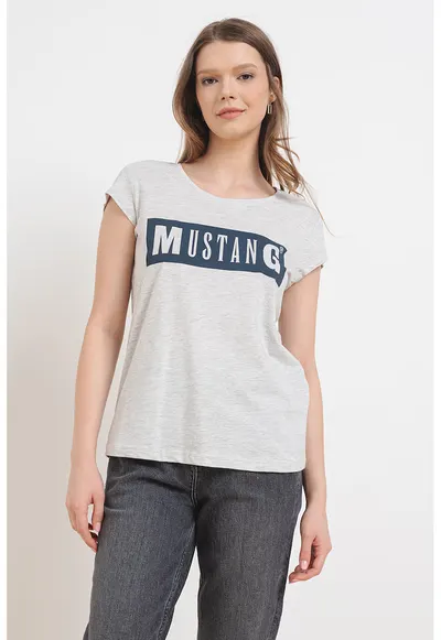 Tricou cu imprimeu logo Alina - Gri deschis