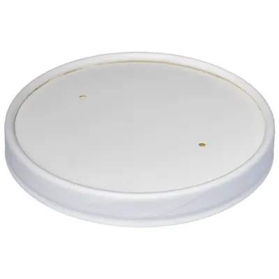 Capace Biodegradabile, Compostabile de Carton, PLA Albe, Diametru 115 mm, 25 buc