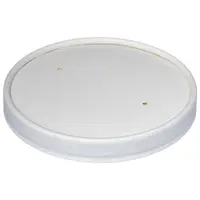 Capace Biodegradabile, Compostabile de Carton, PLA Albe, Diametru 115 mm, 25 buc