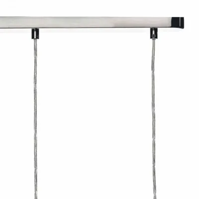 Lampa suspendata Boda 3 Light Pendant Satin Chrome Double Glass