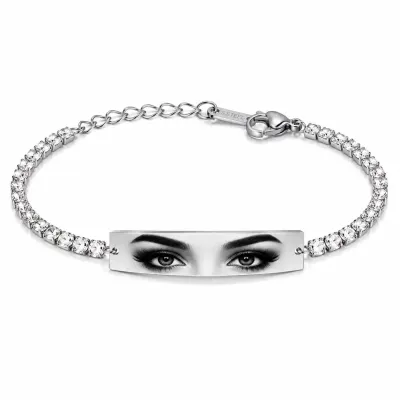 Bratara Personalizata Eyes Tennis Silver cu Argint