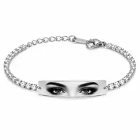 Bratara Personalizata Eyes Tennis Silver cu Argint