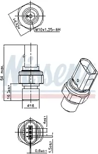 Comutator presiune aer conditionat potrivit MAN TGE; AUDI A1, A1 ALLSTREET, A1 CITY CARVER, A3, A4 ALLROAD B8, A4 ALLROAD B9, A4 B8, A4 B9, A5, A6 ALLROAD C6, A6 ALLROAD C7 1.0-Electric 05.04-