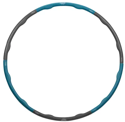 Cerc Hula Hoop spumă fitness 1,5 kg, 100 cm, Gri/Albastru