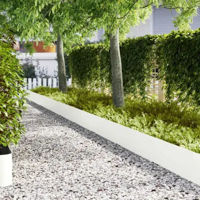 vidaXL Margine pentru gazon 50 buc. 100 x 0,05 x 30 cm Alb