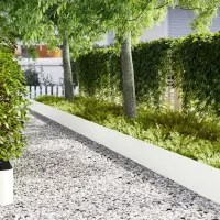 vidaXL Margine pentru gazon 50 buc. 100 x 0,05 x 30 cm Alb