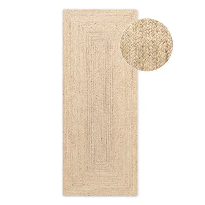 Covor tip traversă în culoare naturală deschisă reversibil/țesut manual din iută 80x200 cm Juno – Hanse Home