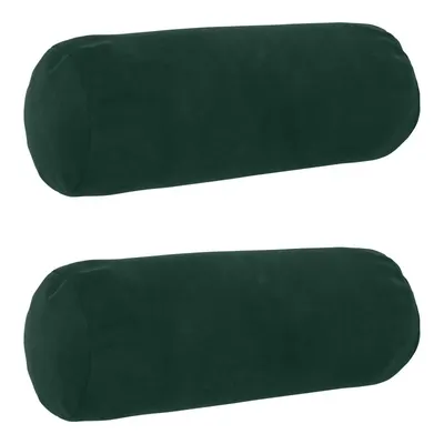 vidaXL Husă pentru pernă 2 pcs HEERLEN Verde închis Ø 15 x 40 cm