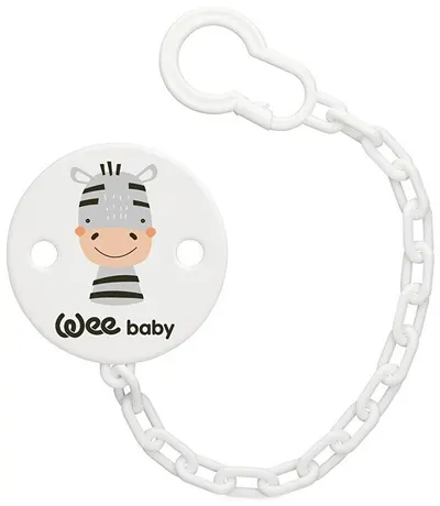 Lanț pentru suzetă Wee Baby - Patterned, zebră