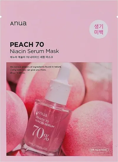 Anua Peach Mască de față cu folie 70%, 25 ml