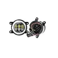 Set proiectoare LED auto 30W 6500LM cu angel eyes alb rece galben 12V 24V 3.5 inch Cod: ZC-FOGY1