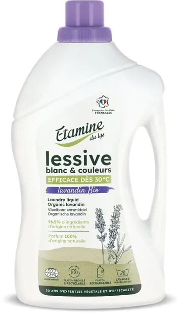 Detergent bio pentru rufe albe si colorate cu parfum de lavanda, 1000ml, Etamine