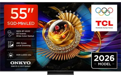 Televizor smart TCL - 55Q7D Pro, 55'', SQD-Mini LED, 4K, 144 Hz, negru
