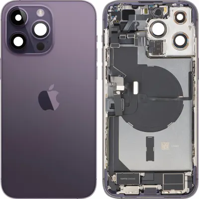 Capac Baterie Apple iPhone 14 Pro Max, Cu Carcasa Mijloc, Full Parts, Mov (Deep Purple), Swap
